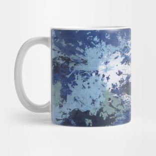 Blue abstract paint design Mug